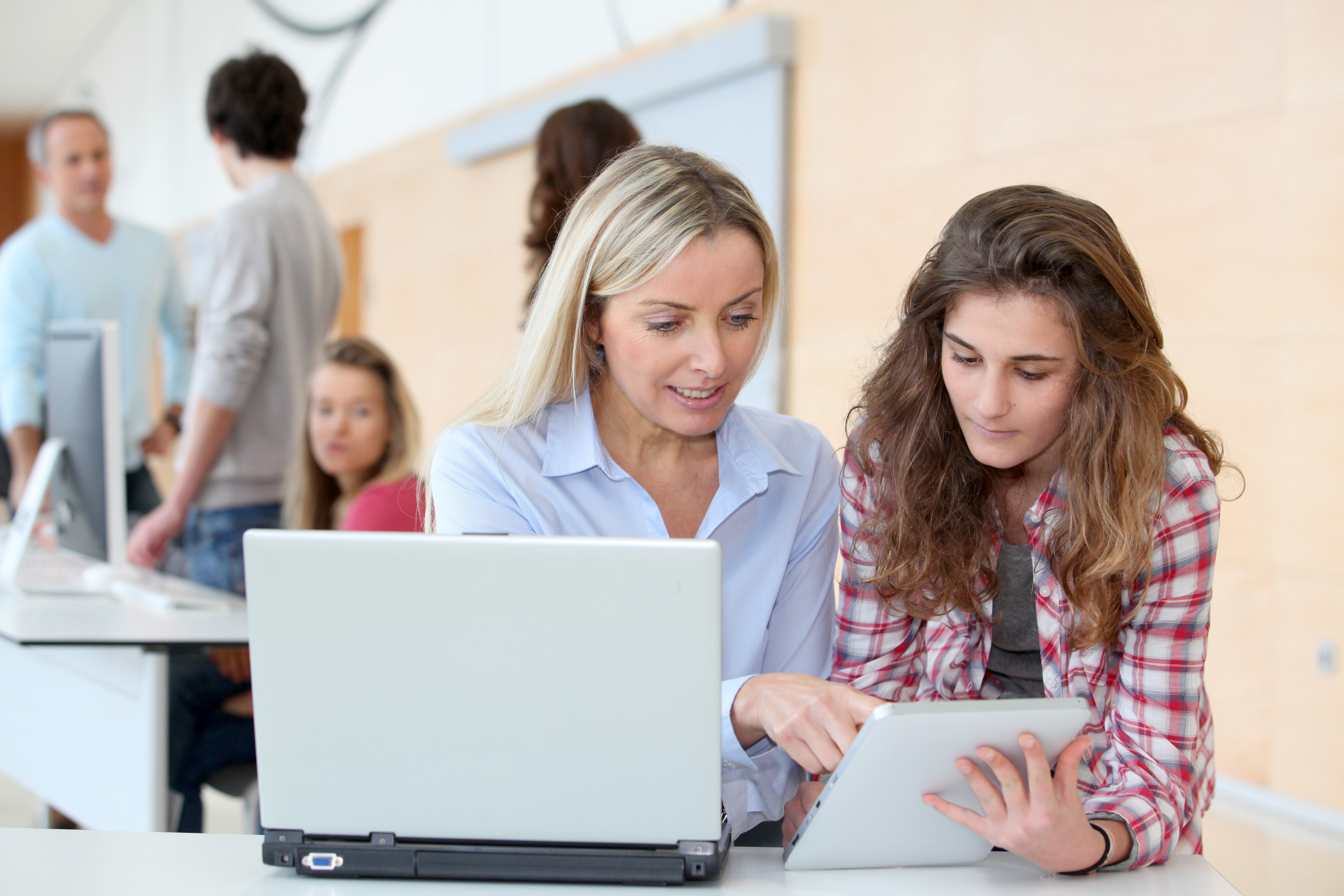 woman with computer