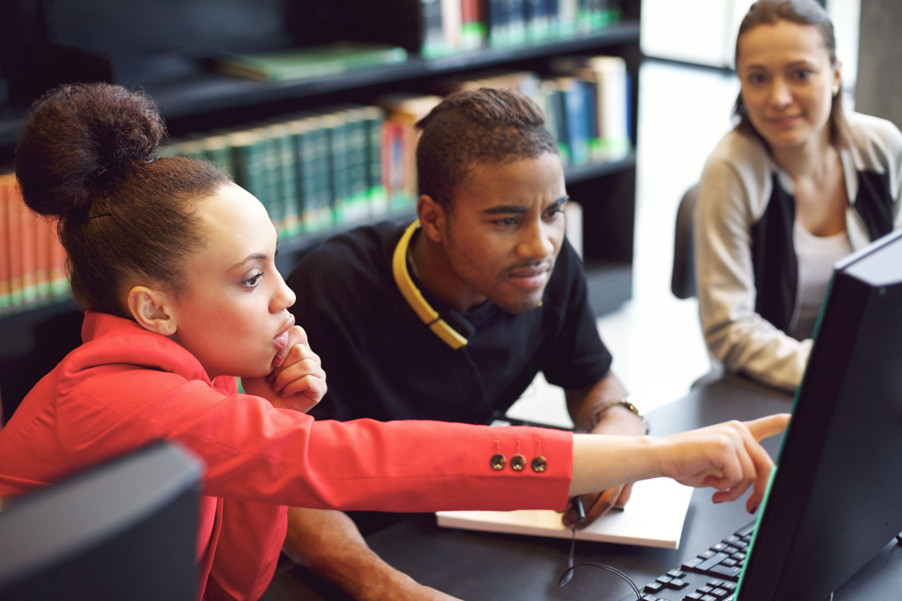 students at computer